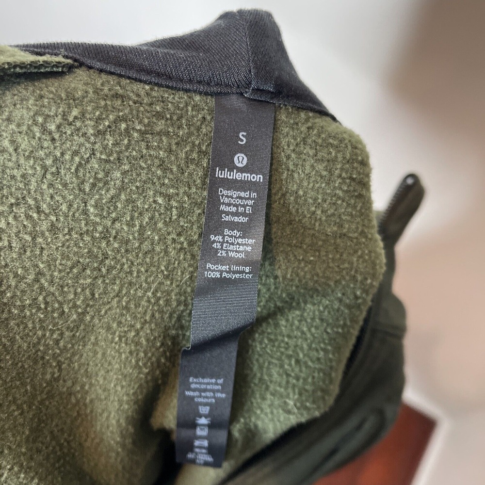 Lululemon Men's City Sweat Zip Hoodie Dark Olive Full Zipper Stretch LM3BC2S S - Picture 9 of 9